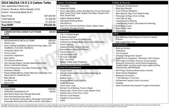 2024 MAZDA CX-5 - $29,725