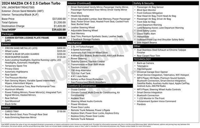 2024 MAZDA CX-5 - $29,095