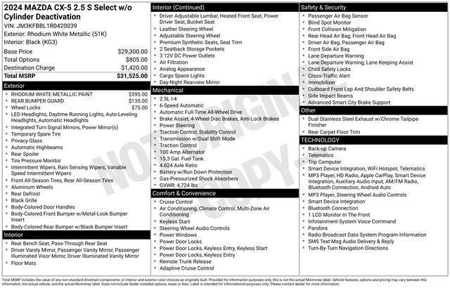 2024 MAZDA CX-5 - $26,993
