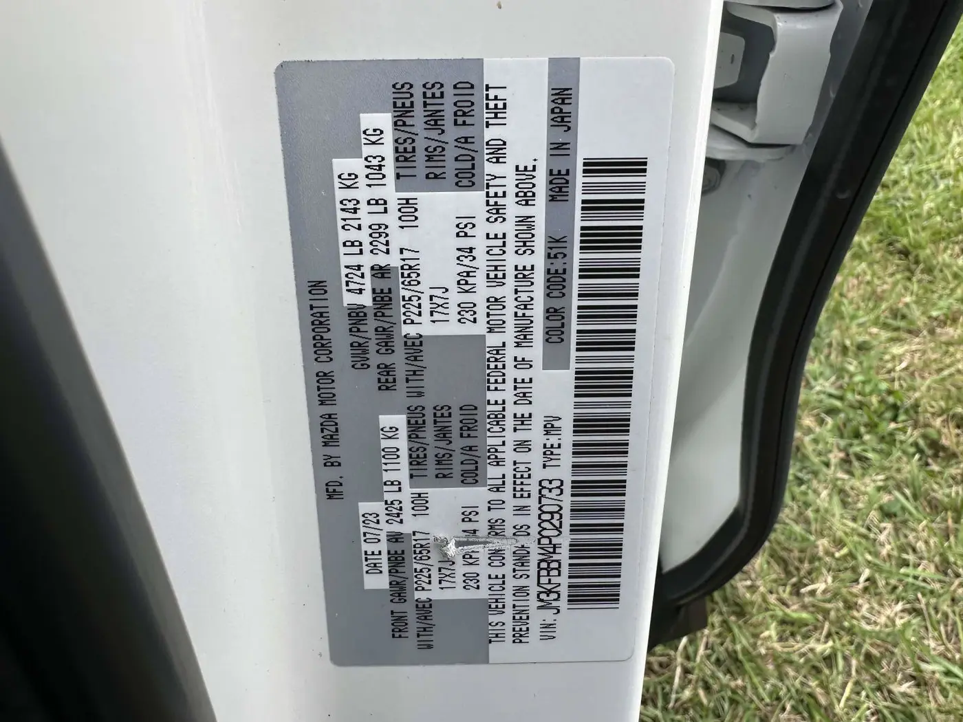 2023 MAZDA CX-5 - $26,500