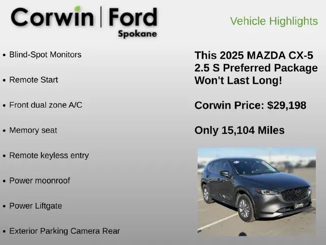 2025 MAZDA CX-5 - $29,198