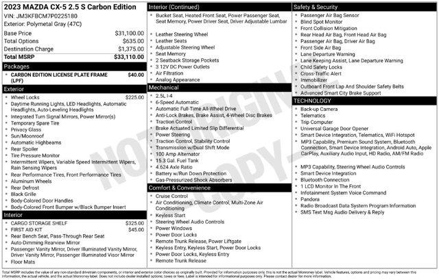 2023 MAZDA CX-5 - $27,496