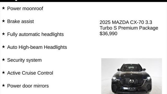 2025 Mazda CX-70 3.3 Turbo S Premium