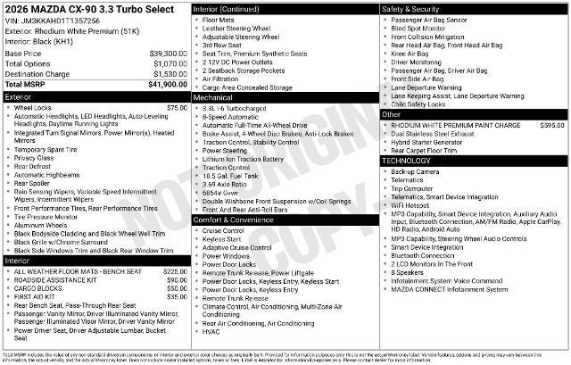 2026 MAZDA CX-9 - $32,999