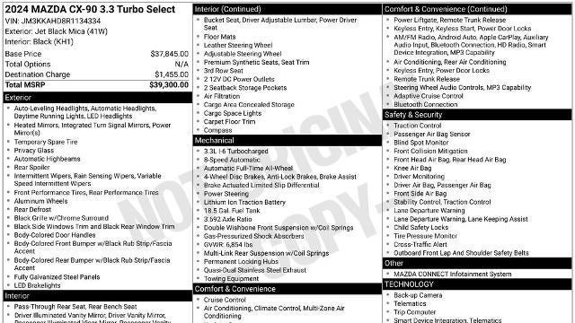2024 Mazda CX-90 3.3 Turbo Select