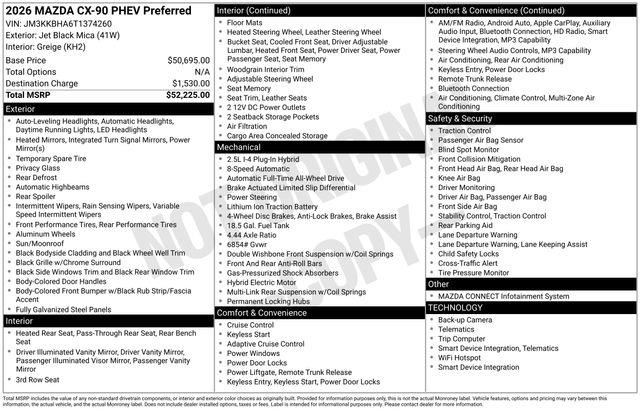 2026 MAZDA CX-9 - $46,150