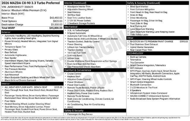 2026 MAZDA CX-9 - $38,995