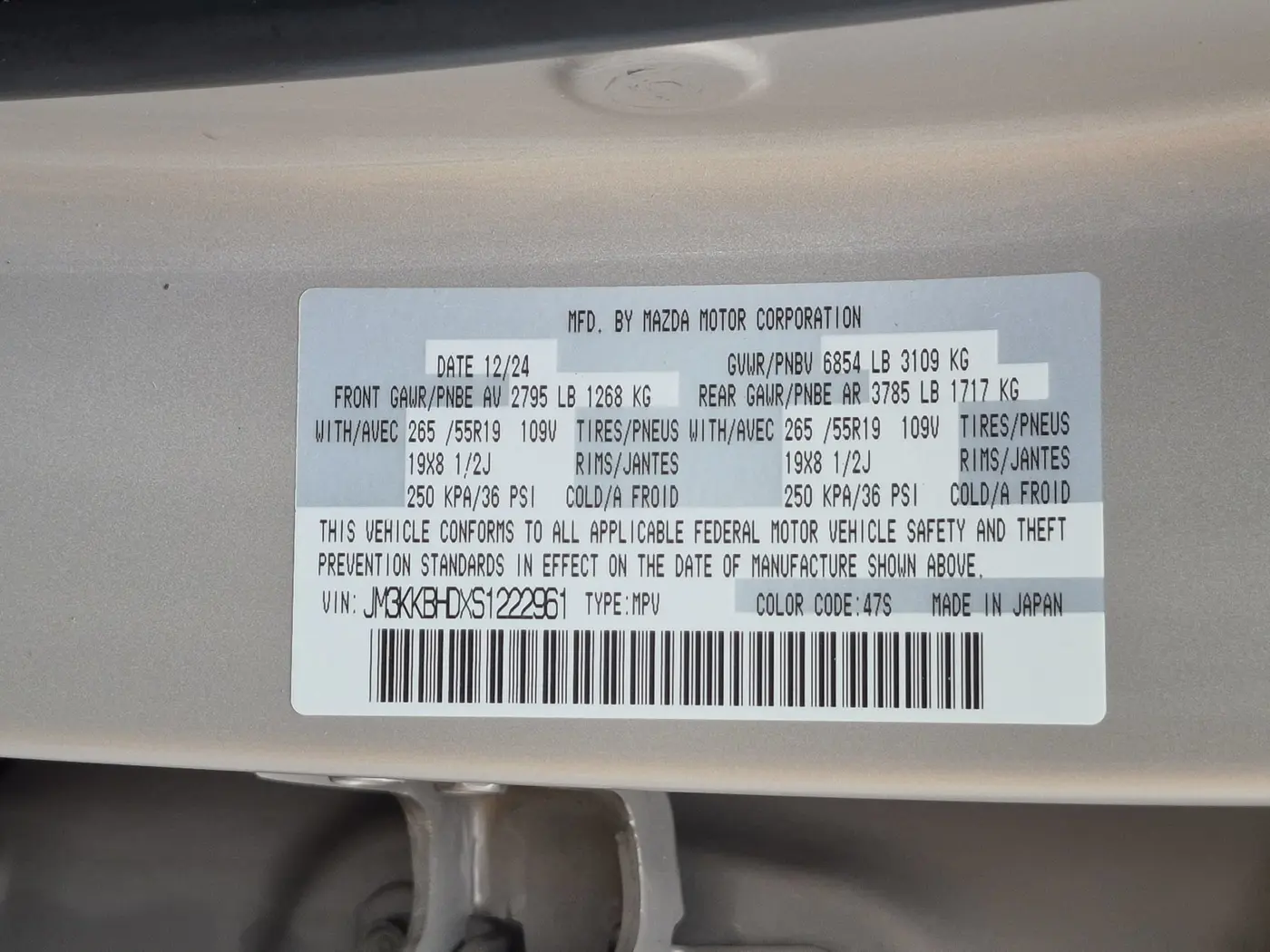 2025 MAZDA CX-9 - $28,675