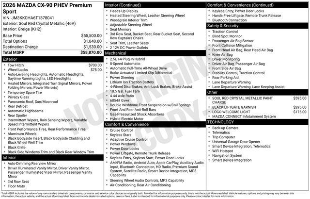 2026 MAZDA CX-9 - $49,350