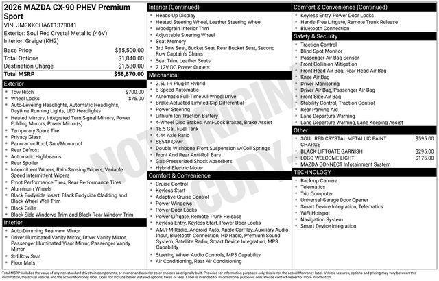 2026 MAZDA CX-9 - $49,350