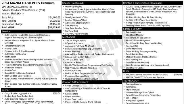 2024 Mazda CX-90 Plug-in Hybrid Premium