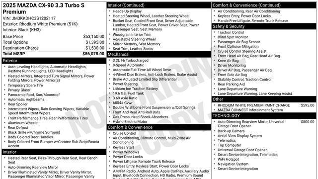 2025 Mazda CX-90 3.3 Turbo S Premium
