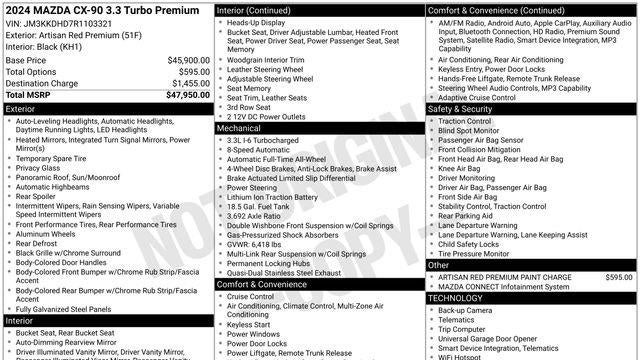 2024 Mazda CX-90 3.3 Turbo Premium
