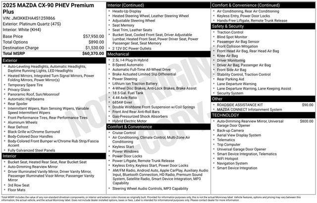 2025 MAZDA CX-9 - $49,850