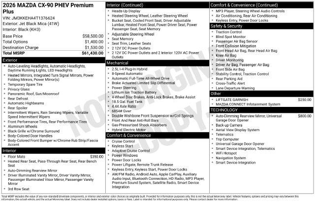 2026 MAZDA CX-9 - $51,350