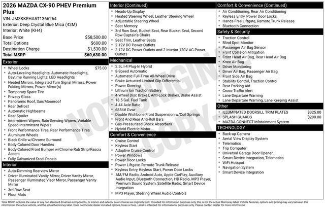 2026 MAZDA CX-9 - $49,850