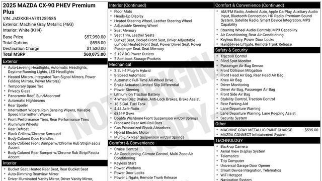 2025 Mazda CX-90 Plug-in Hybrid Premium Plus