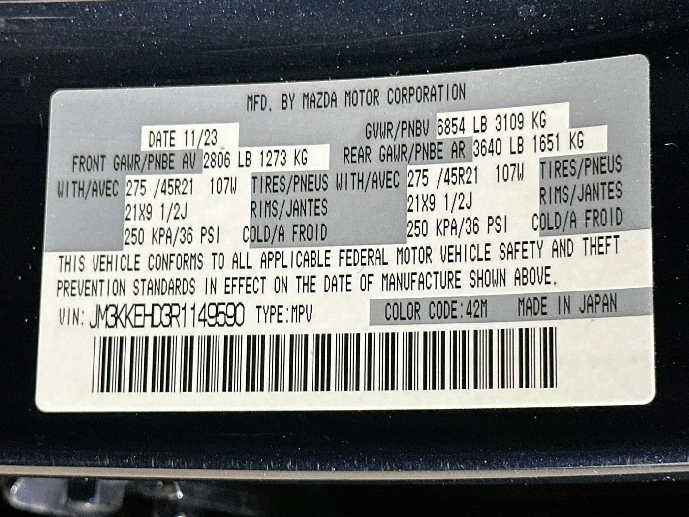 2024 MAZDA CX-9 - $34,500
