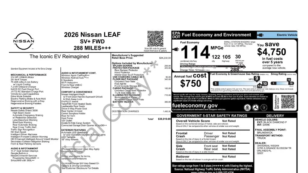 2026 Nissan LEAF SV+