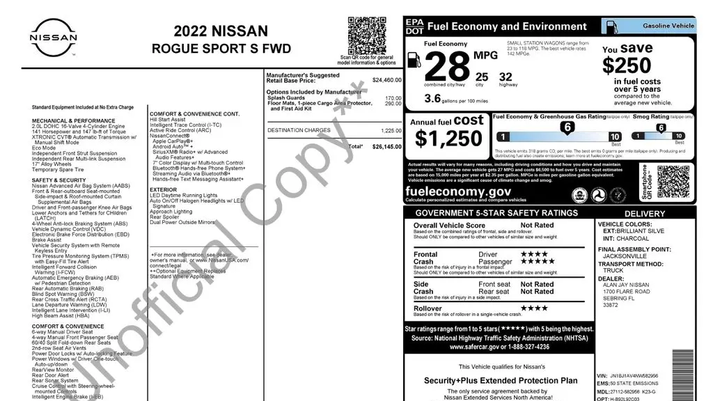 2022 Nissan Rogue Sport S