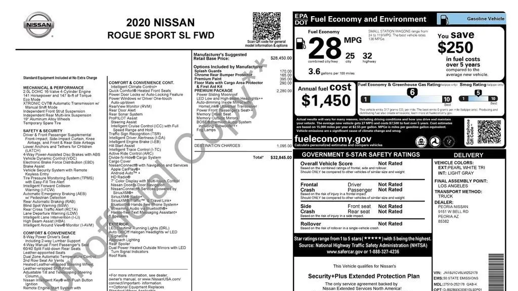 2020 Nissan Rogue Sport S