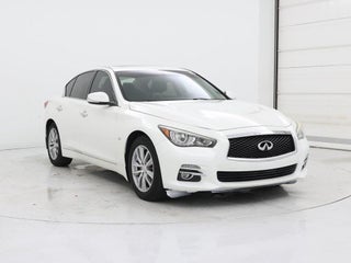 2015 INFINITI Q50 with Moonlight White Exterior