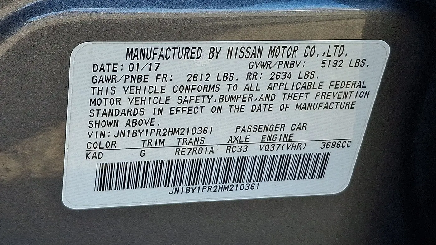 2017 INFINITI Q70L 3.7