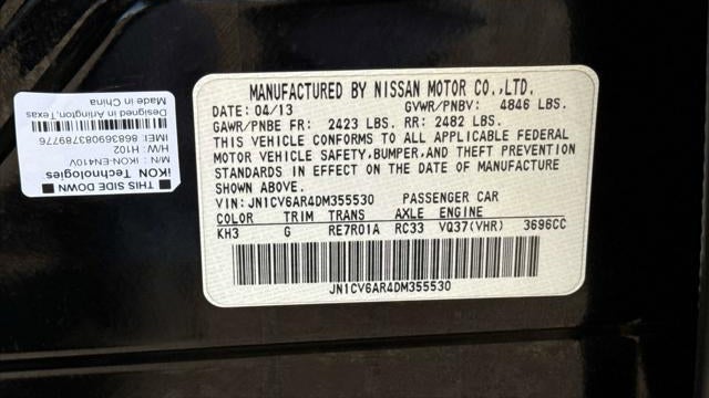 2013 INFINITI G37 Sedan x