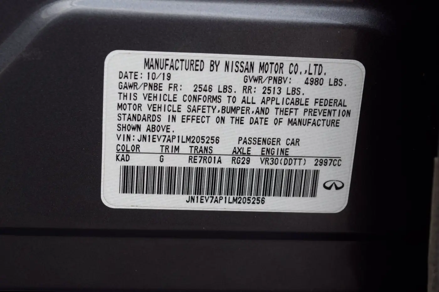 2020 INFINITI Q50 - $15,225