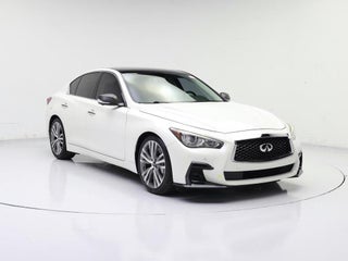 2019 INFINITI Q50 with Majestic White Exterior