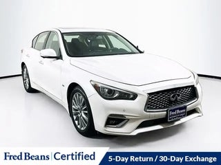 2018 INFINITI Q50 with Majestic White Exterior