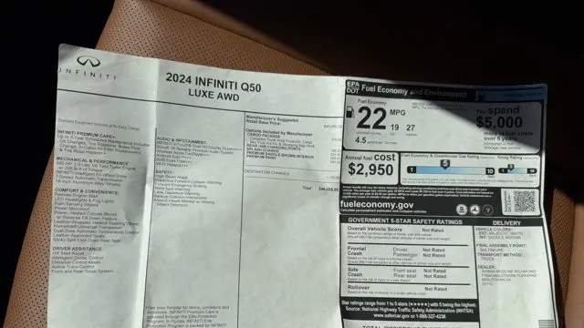 2024 INFINITI Q50 Luxe