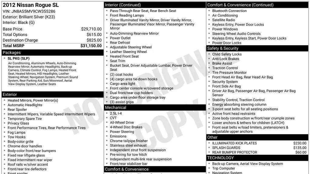 2012 Nissan Rogue S
