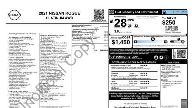 2021 Nissan Rogue Platinum