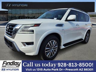 2021 Nissan Armada with Aspen White Tricoat Exterior