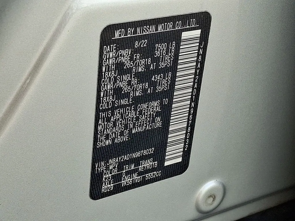 2022 Nissan Armada - $24,200