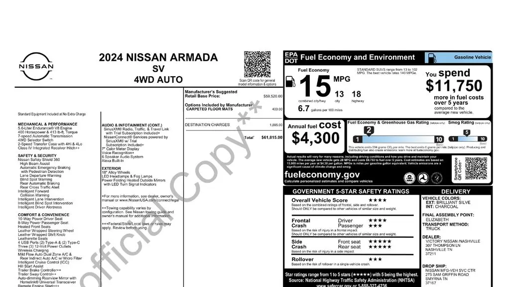 2024 Nissan Armada SV