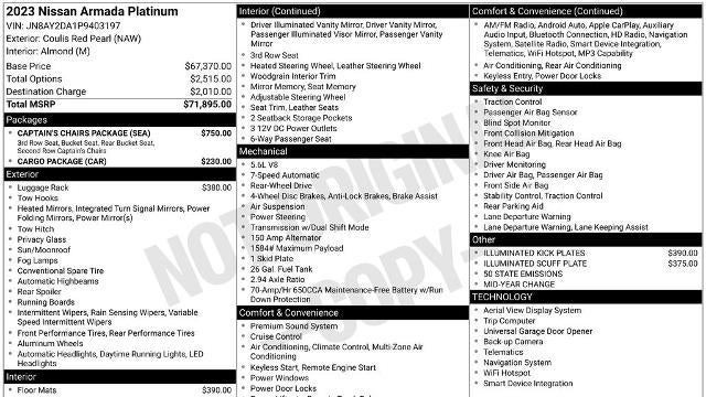 2023 Nissan Armada Platinum