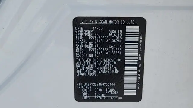 2021 Nissan Armada Platinum