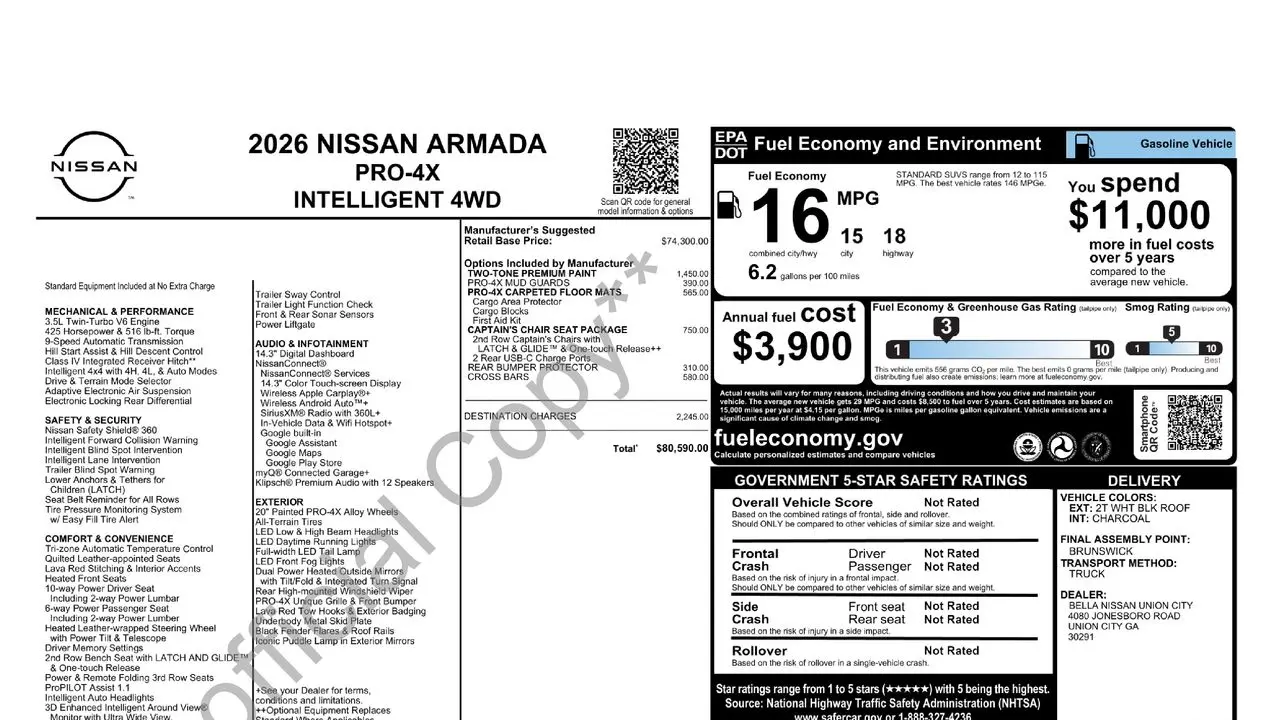 2026 Nissan Armada PRO-4X