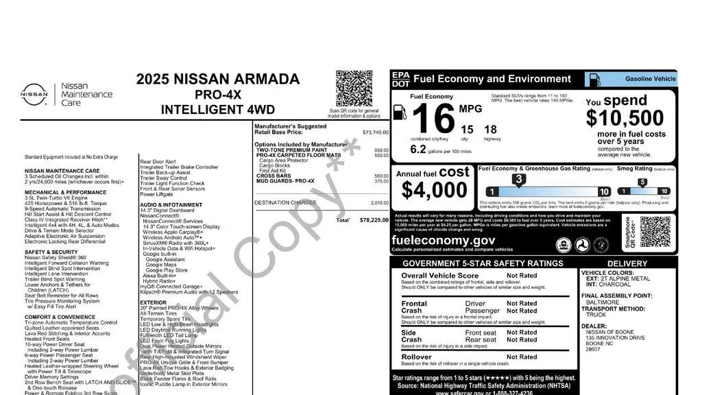 2025 Nissan Armada PRO-4X