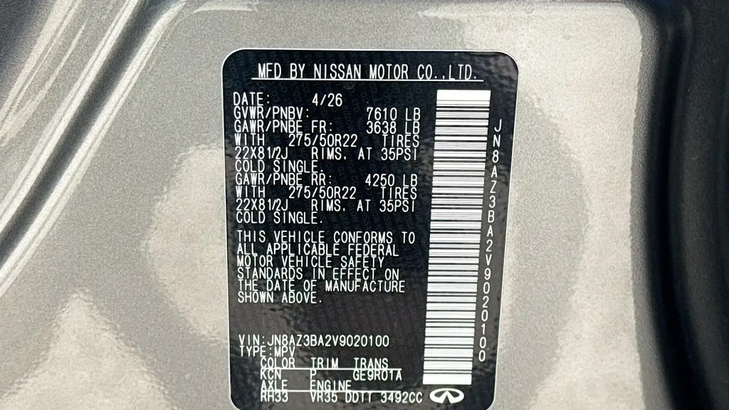2027 INFINITI QX80 Luxe