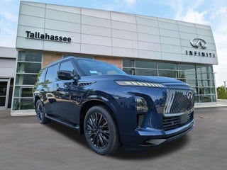 2025 INFINITI QX80 with Grand Blue W/ Black Obsidian Roof Exterior