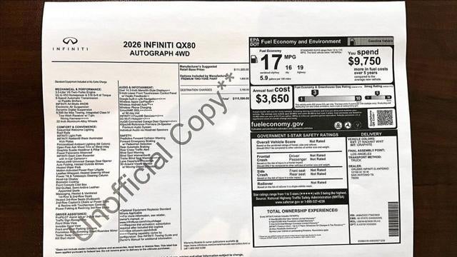 2026 INFINITI QX80 Autograph