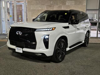 2026 INFINITI QX80 with Radiant White/Black Obsidian Exterior
