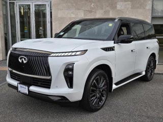2026 INFINITI QX80 with Radiant White/Black Obsidian Exterior
