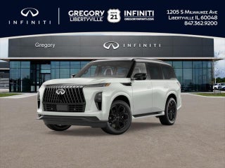 2026 INFINITI QX80 with Radiant White/Black Obsidian Exterior