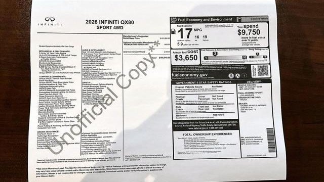 2026 INFINITI QX80 Sport