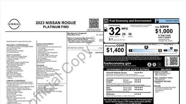 2023 Nissan Rogue Platinum