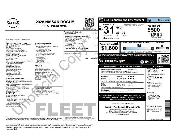 2026 Nissan Rogue - $31,998